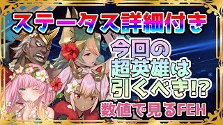 【FEH】#233 このステータスマジか!?強さはスキルだけじゃなかった!!数値で見るFEH 超英雄 三度目の夏に【Fire Emblem Heroes/ファイアーエムブレムヒーローズ】