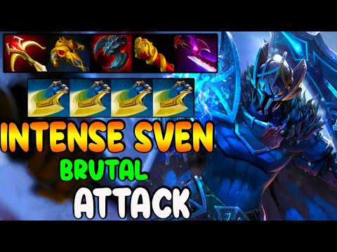 INTENSE CARRY SVEN - BRUTAL PHYSICAL DAMAGE - FULL TEAM FIGHT - DOTA 2 GAMEPLAY