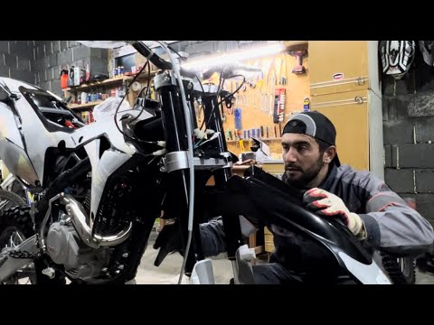 Сборка мотоцикла BSE z5 RebBull