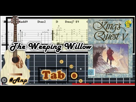 Guitar Tab - The Weeping Willow (King's Quest 5) OST Fingerstyle Tutorial Sheet Lesson #Anp