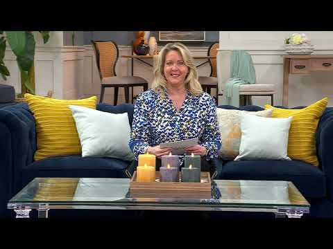 Matchless Set of (2) 4.5" & 6.5" Flameless Hexagon Pillars on QVC