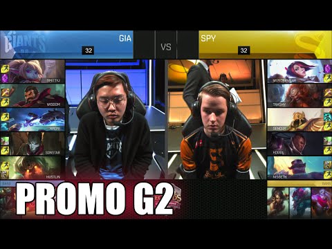 Giants vs Splyce | Game 2 S6 EU LCS Summer 2016 Promotion Tournament | GIA vs SPY G2 1080p
