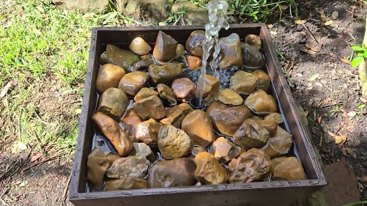 DIY Backyard Water Feature/Bird Bath with Solar Powered Pump