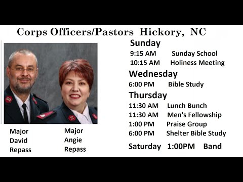 The Salvation Army, Hickory NC, Bible Study, April 24, 2024