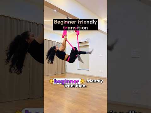 Aerial hammock/ aerial yoga beginner friendly transition tutorial!