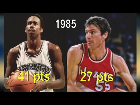 Classic NBA Remastered - 1985 Playoffs - Mavericks vs Blazers - 1st RD G2 - Highlights - SMOOTH