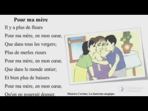 poésie : pour ma mère / unité 2 / page : 25 / mon livre de français / 2ème AEP #poesie