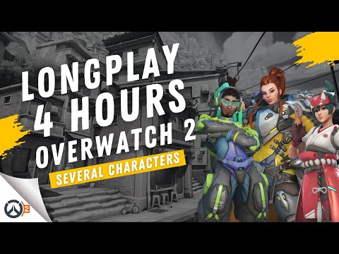 *4 Hours* Overwatch 2 No Commentary Longplay Gameplay several characters
