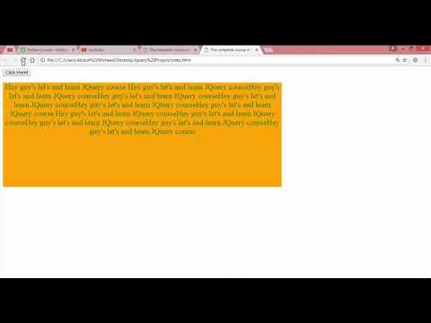 Lecture 20 Tutorial Jquery Addclass Removeclass Toggleclass