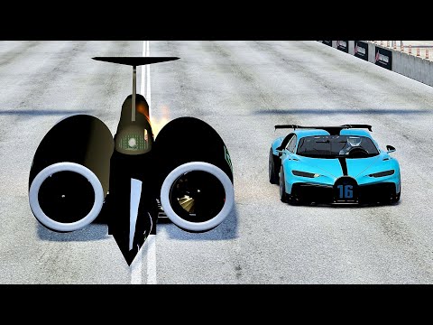 Bugatti Chiron Pur Sport vs SSC Thrust - Drag Race 2 KM