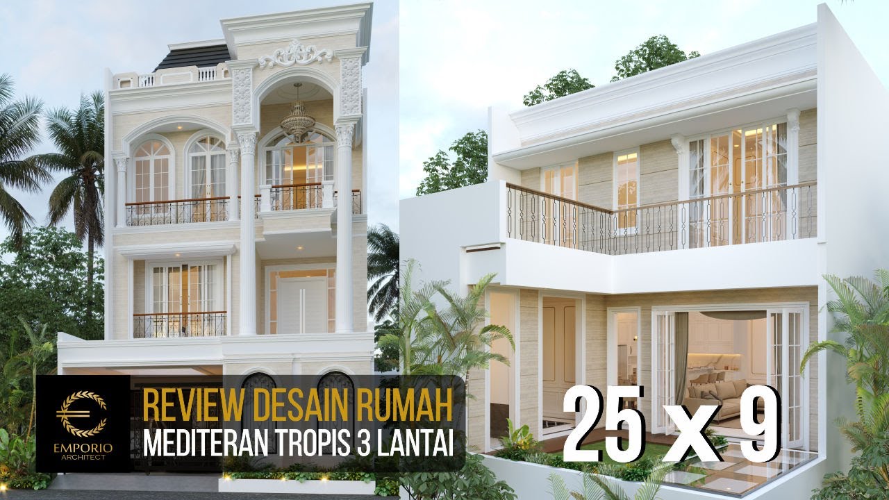 Video 3D Mr. Aman Mediterranean House 3 Floors Design - Jakarta Barat