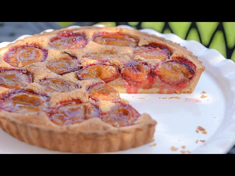 Easy Autumn Dessert Recipe ! Plum Frangipane Tart | tarte aux prunes