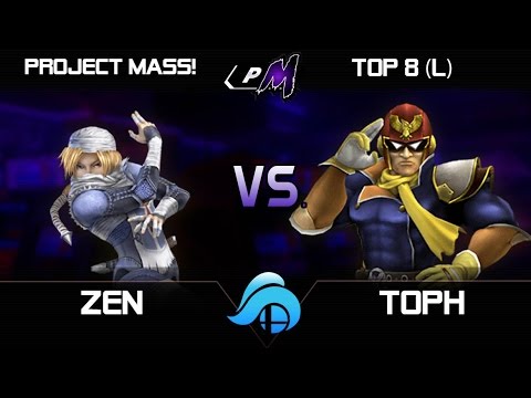 Project MASS Losers Top 8 - Zen (Sheik) vs. Toph (Falcon/Ganondorf)