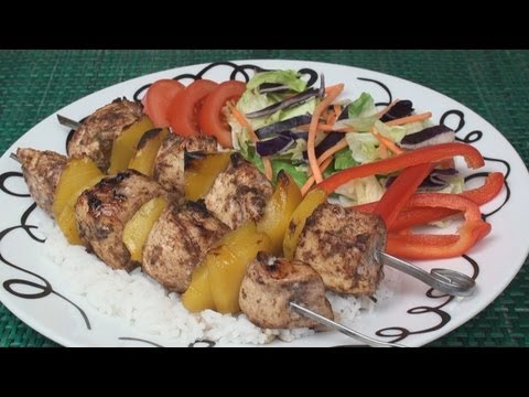 Low-Fat Caribbean-Style Chicken Kebabs Recipe
