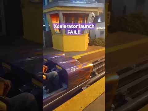 Xcelerator launch FAIL! Nov 2023 #knottsberryfarm #xcelerator #themepark #ride #rollercoaster