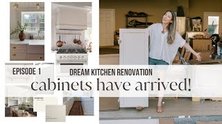 My entire kitchen is in my garage! EP 1 KITCHEN RENOVATION | Custom CABINET JOINT RTA CABINETS |