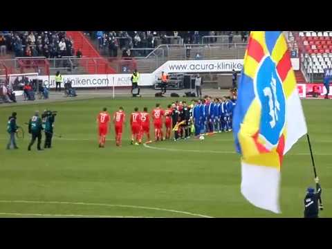 KSC vs DSC Rückrundenauftakt Einlauf der Mannschaften am 29.01.2017
