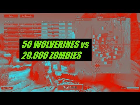 Ultimate Epic Battle Simulator / UEBS 50 Wolverines vs. 20.000 Zombies