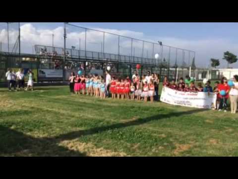 Aversa.Inno nazionale a UNA PARTITA PER LA VITA.Ripr.Martino AIFVS AUFV .26.06.2016