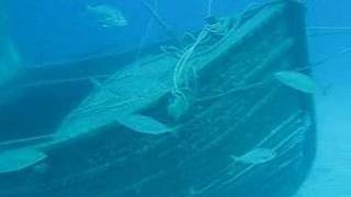 preview picture of video 'Uluburun wreck, guided by a school of jackfish at Kas,Turkey'