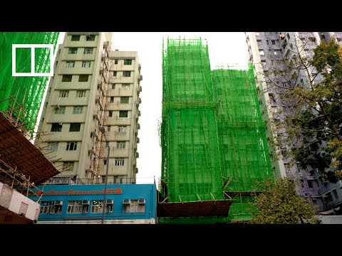 New fire-tested scaffolding nets go up in Hong Kong