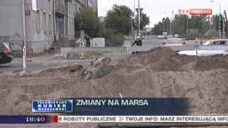 preview picture of video 'Kolejne zmiany na placu przebudowy ul. Marsa'