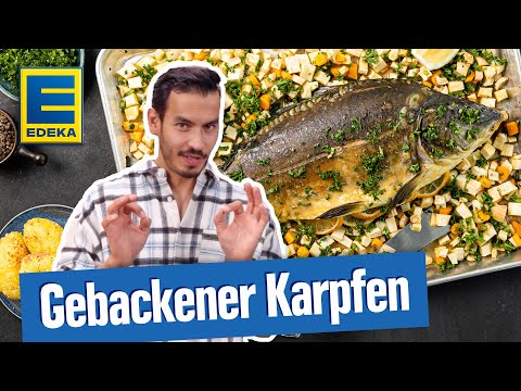 Karpfen Rezept | Gebackener Karpfen mit Gemüse