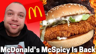 EVEN HOTTER?! McDonald's McSpicy is Back | McDonald's Food Review