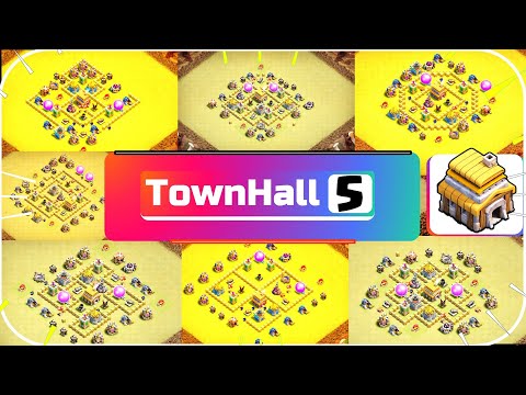 TOP 20 TH5 WAR BASE link 2023 - Clash of Clans (COC TH5 Base)