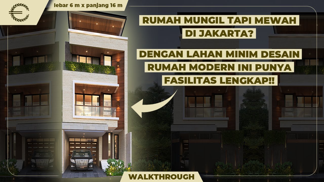 Video 3D Mr. Andrianus Modern House 3 Floors Design - Jakarta