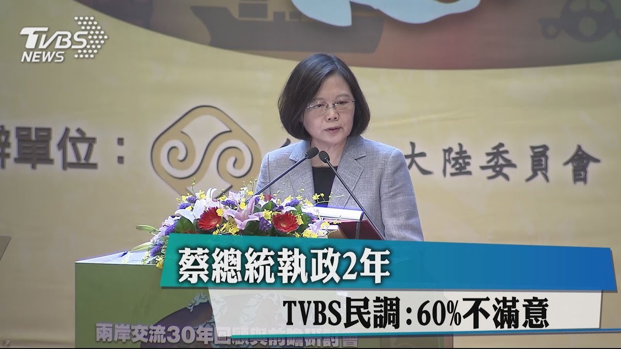 蔡總統執政2年 TVBS民調:60%不滿意