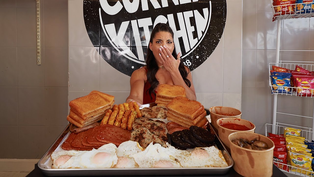 15 MINUTES TO FINISH ‘IMPOSSIBLE' 40 ITEM FULL ENGLISH BREAKFAST #PEWERK ​⁠@LeahShutkever