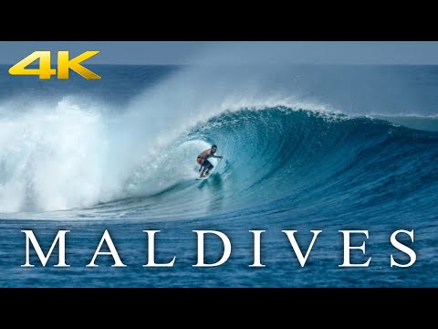 🔵4k (ASMR) Waves of the World/Surfing Maldives - Relaxing Music🌊