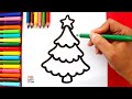 Cómo dibujar un Árbol de Navidad Kawaii