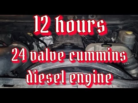12 HOURS 24 VALVE CUMMINS DIESEL ENGINE IDLING - Engine Sounds For Sleep