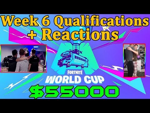 Fortnite World Cup *EMOTIONAL* Reactions to Qualification *WINNING* $50000 *WEEK 6*