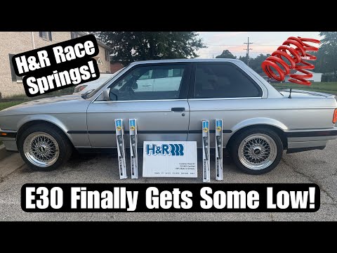 The E30 FINALLY gets LOWERED (H&R Race Springs)