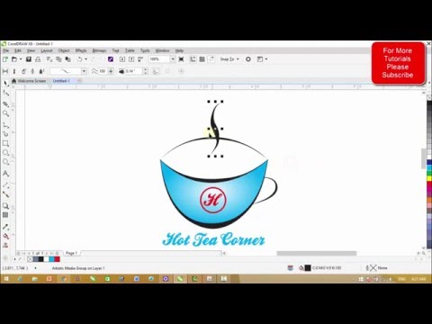 3D Cold Drinks Logo Corel Draw X8 Tutorial