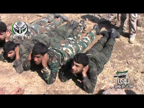 أسرى عناصر النظام بيد لواء بني أمية في مدينة نوى ضمن معركة يرموك خالد