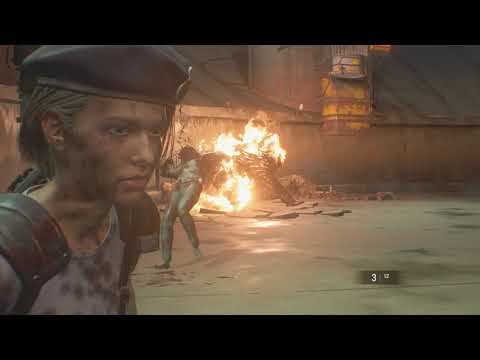 Resident Evil 3 Remake Nemesis Third Form Laboratory Boss Fight No Damage (Hardcore)