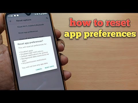 how to reset app preferences on android mobile