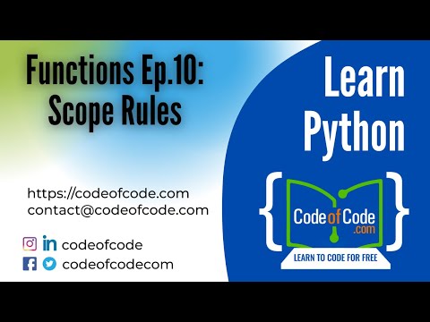 Learn Python Chapter 04 Functions Ep 10 Scope Rules Codeofcode