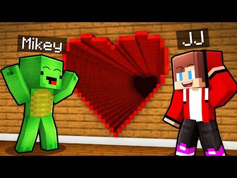Mikey and JJ Found a Heart Tunnel in Minecraft (Maizen)