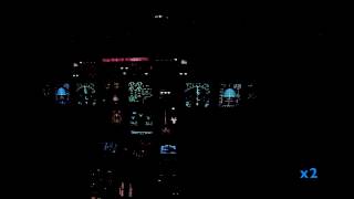 preview picture of video 'Bodrum LTFE 28 Cockpit view landing 28 night'