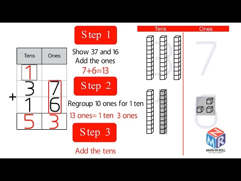 Practice 2-digit addition with regrouping. Grade 2