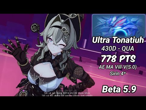 [Beta 5.9] S.0 Vill-V vs Tonatiuh (D430 - QUA) 778 Pts [Honkai Impact 3]