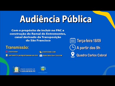 Audiência Pública em Parnamirim Pernambuco