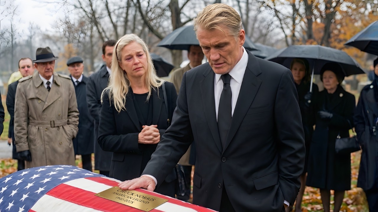 The day Chuck Norris died  — What Dolph Lundgren did at the funeral LEFT everyone in TEARS