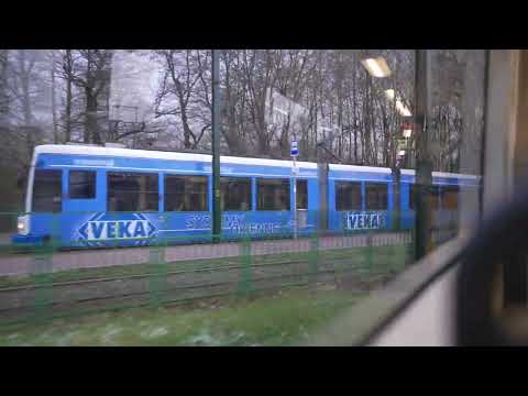 Poland, Kraków, tram 8 ride from Borek Fałęck to Łagiewniki