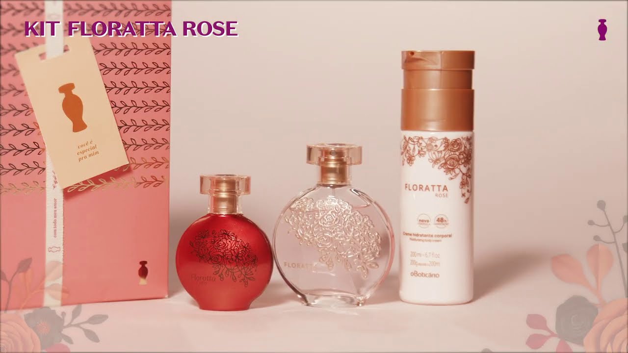 Kit Presente Dia das Mães Floratta: Rose Desodorante Colônia 75ml + Loção  Corporal 200ml + Red Desodorante Colônia 30ml